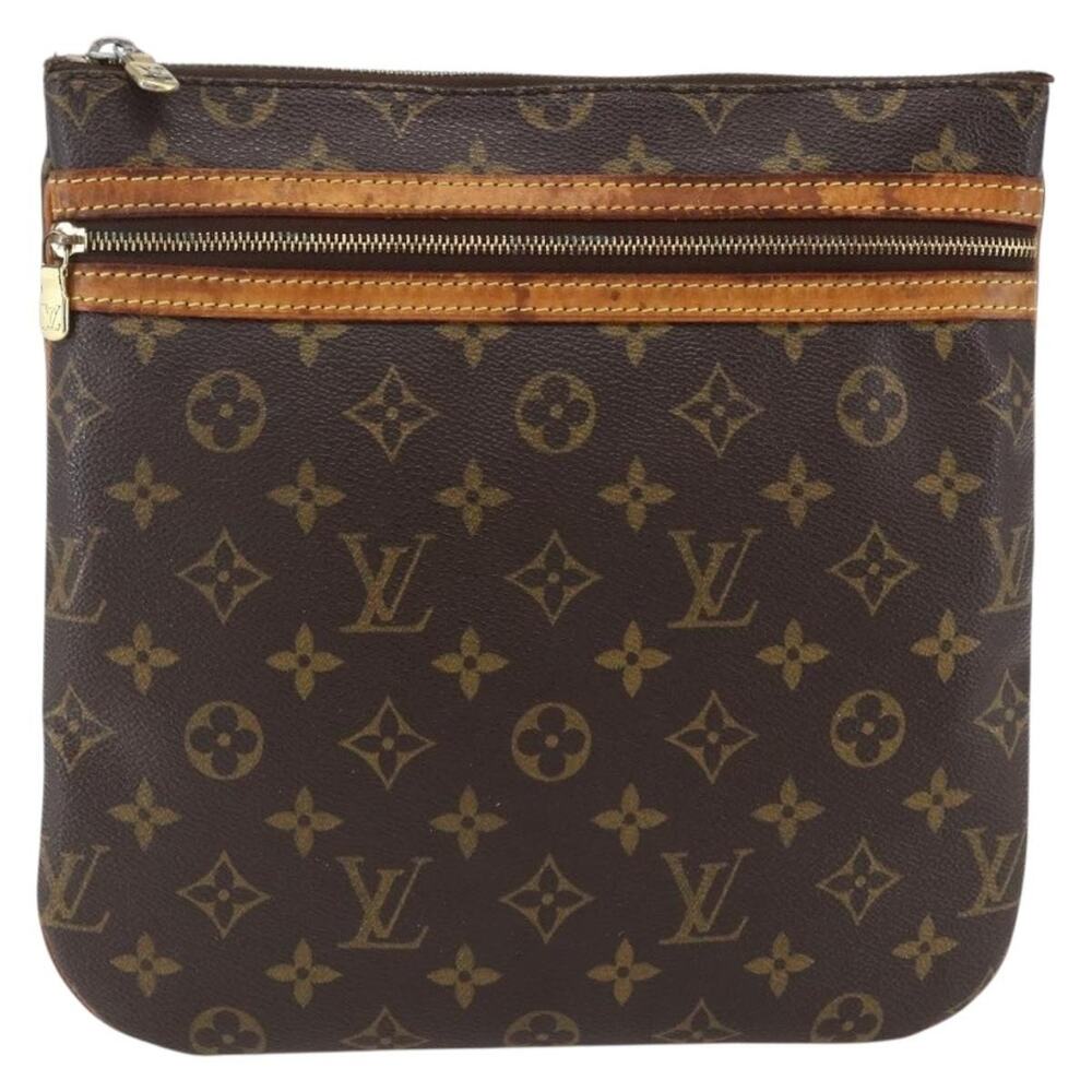 Louis Vuitton Monogram Pochette Bosphore Shoulder Bag Brown